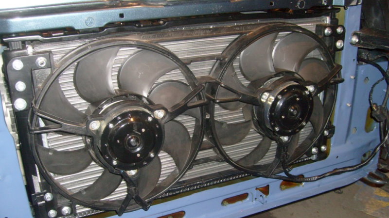 установка вентилятора радиатора двигателя 